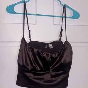 Black Satin Cami Top